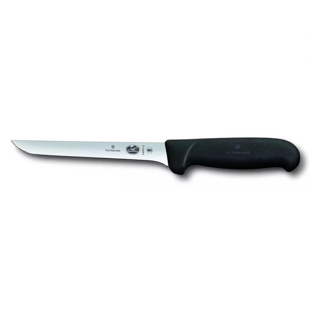 چاقوی بی خصی و فیله برند ویکتورینوکس اصل سوئیس 15 سانتی متری (سایز6) مدل 5.6303.15 مشکی رنگ